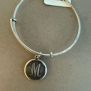 Alex and Ani Silver Monogram Bracelet